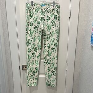 J. McLaughlin Green Leaf Print Apparel